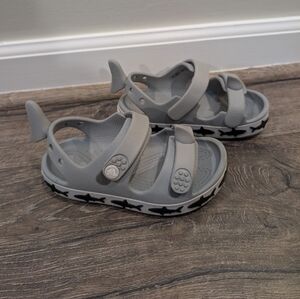 Crocs Toddler Size 9 Sandals Shark Fin Boy Water Shoes Sandals Summer